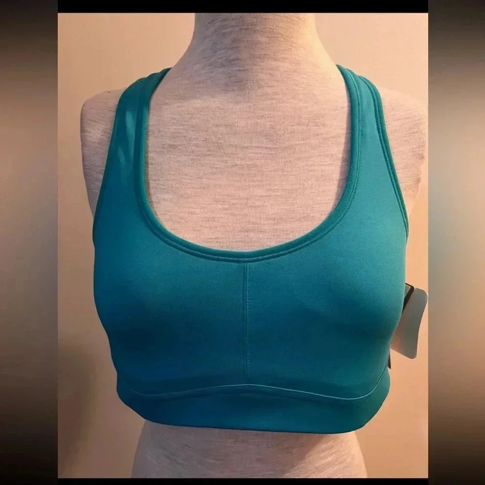 Gap Body Fit Blue Medium Impact Sports Bra LG